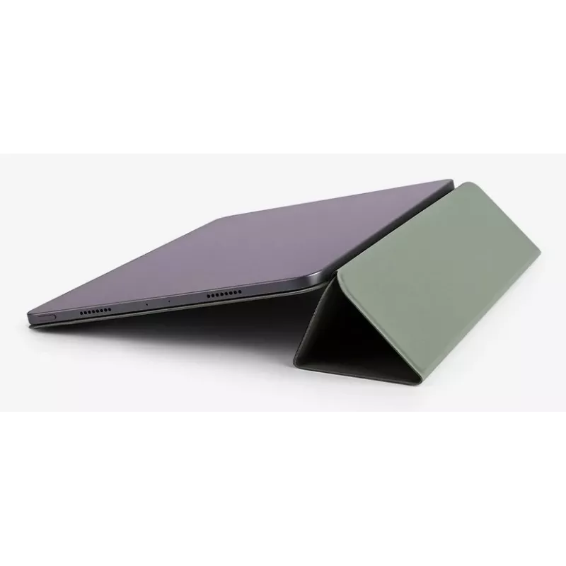 Etui ochronne do iPad Air 13 (2024/2025) - Grafitowo-czarny wegański skóropodobny folio ze stojakiem, zamykanie magnetyczne, obsługa Apple Pencil, ochrona przed upadkiem klasy wojskowej