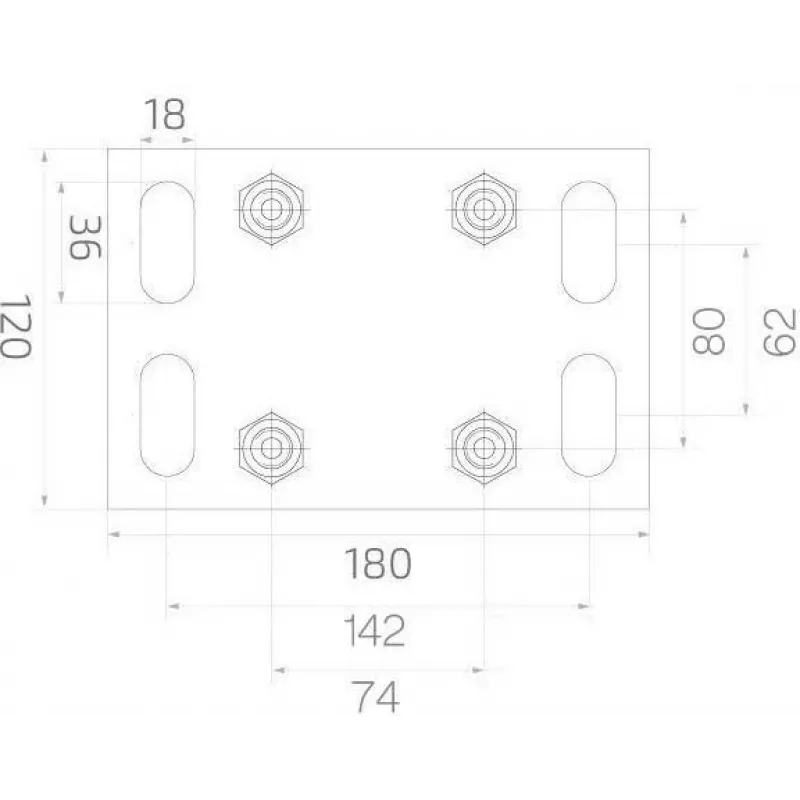PSG 60.00P.80.19 Zestaw wózków do bramy wspornikowej na szynę 80x80x5 mm, nośność 400 kg, 2 wózki z 5 stalowymi rolkami każdy, stal ocynkowana