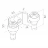 PSG 60.022.7016 Górny wspornik prowadnicy bramy przesuwnej, rolki 42 mm, antracytowy szary RAL7016
