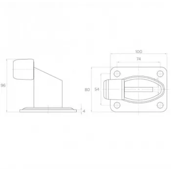 PSG 60.038.9005 Odbojnik do bramy, czarny RAL 9005, guma, średnica 60 mm, wysokość 38 mm