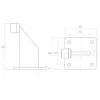 PSG 60.039.9005 Ogranicznik bramy, guma EPDM, czarny RAL 9005, montaż śrubowy z 2 otworami, rozstaw otworów 70 mm, otwory 11 mm, -30°C do +80°C