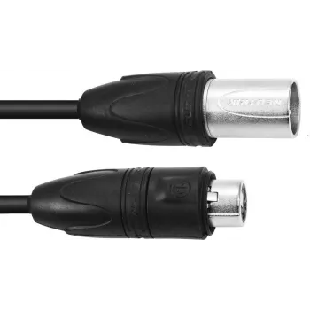 Kabel DMX PSSO IP65 3-pin XLR męski-żeński 20m czarny 30227843