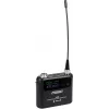 PSSO PXS Mini nadajnik bodypack 470-510 MHz system bezprzewodowy UHF z 16 kanałami, mocą wyjściową 10 mW, wyświetlaczem LCD, 10-godzinną żywotnością baterii, wejściem 3-pin Mini-XLR, klipsem do paska w zestawie 13063513