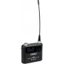 PSSO PXS Mini nadajnik bodypack 470-510 MHz system bezprzewodowy UHF z 16 kanałami, mocą wyjściową 10 mW, wyświetlaczem LCD, 10-godzinną żywotnością baterii, wejściem 3-pin Mini-XLR, klipsem do paska w zestawie 13063513