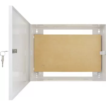 Pulsar AWO654 Uniwersalna Obudowa Metalowa, Biała, 300x300x100 mm, IP20, Zamek na Klucz