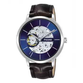 Zegarek męski Pulsar Quartz P8A007X1 Stal nierdzewna Niebieska tarcza 42mm