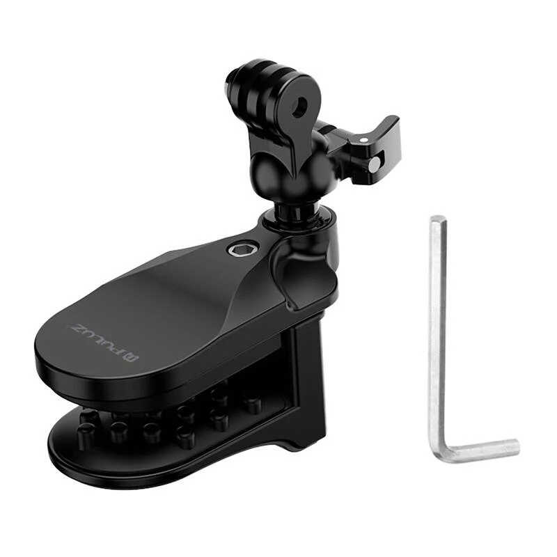 Uchwyt kaskowy PULUZ do kamer sportowych (DJI Action, GoPro Hero) Czarny