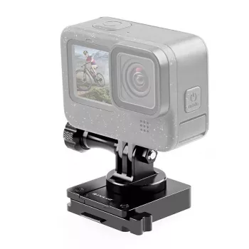 Uchwyt kaskowy PULUZ do kamer sportowych (DJI, GoPro, Insta360) - Czarny