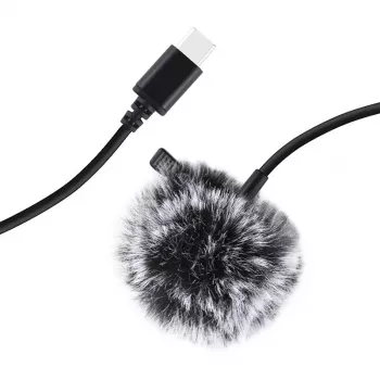 PULUZ Mikrofon krawatowy z klipsem PU425 1,5m USB-C