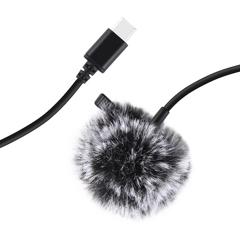PULUZ Mikrofon krawatowy z klipsem PU425 1,5m USB-C