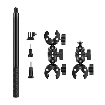 Uchwyt PULUZ do motocykla/roweru z pojedynczym zaciskiem i selfie stick 150 cm (PU496B)