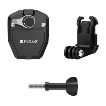 PULUZ Uchwyt do szyby motocykla do kamer sportowych (DJI Osmo Action 4, GoPro Hero 12, Insta360 Ace Pro / X4) - Czarny