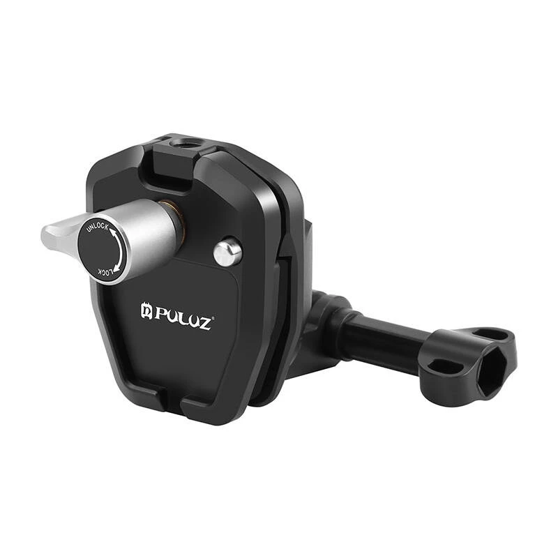 PULUZ Uchwyt do szyby motocykla do kamer sportowych (DJI Osmo Action 4, GoPro Hero 12, Insta360 Ace Pro / X4) - Czarny