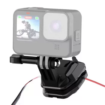 PULUZ Uchwyt do szyby motocykla do kamer sportowych (DJI Osmo Action 4, GoPro Hero 12, Insta360 Ace Pro / X4) - Czarny