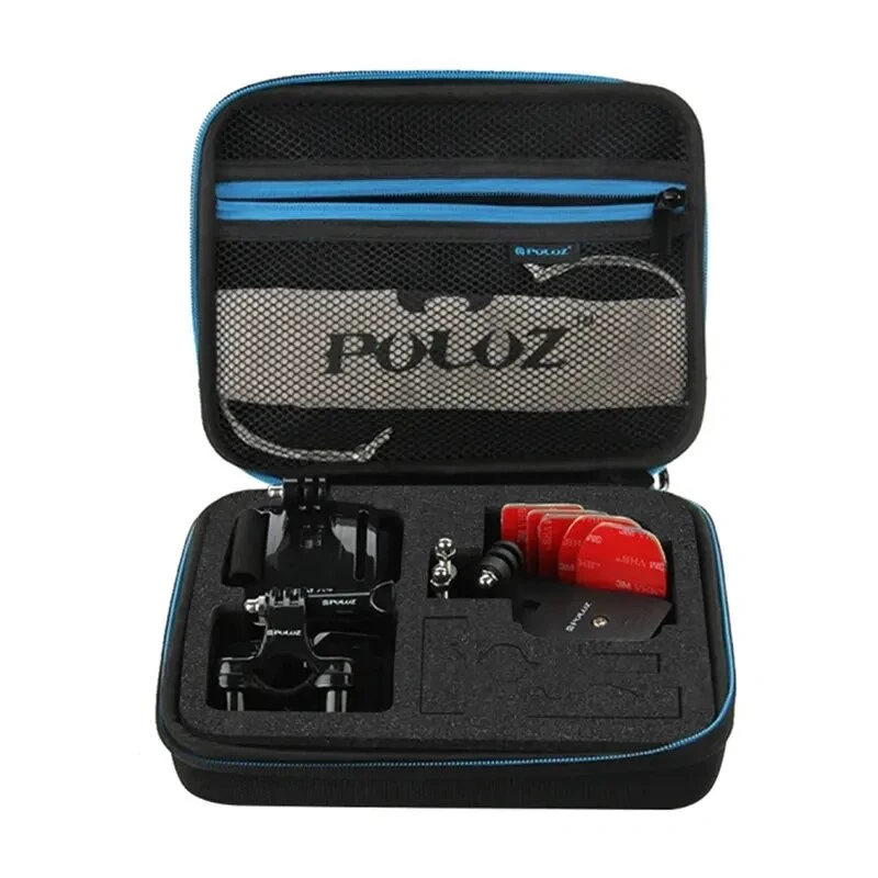 PULUZ PU102 Wodoszczelny futerał podróżny do kamer sportowych i akcesoriów - twarda skorupa EVA, odporność na wstrząsy, pyłoszczelność, 23 x 17 x 7 cm