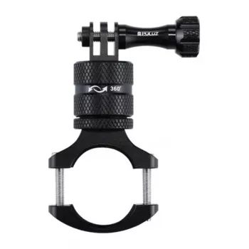 PULUZ PU223B Uchwyt Rowerowy na Telefon z Aluminium, Obrotowy 360 Stopni - Czarny