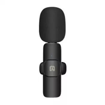 PULUZ PU3083B Bezprzewodowy mikrofon krawatowy z odbiornikiem USB-C, 2.4GHz, dookólny pojemnościowy, zasięg 20m