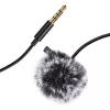 PULUZ PU424 Mikrofon Lavalier 1.5m 3.5mm TRRS Dookólny Pojemnościowy Klipsowany do Smartfonów, Aparatów DSLR, Laptopów - Czarny