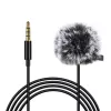 PULUZ PU424 Mikrofon Lavalier 1.5m 3.5mm TRRS Dookólny Pojemnościowy Klipsowany do Smartfonów, Aparatów DSLR, Laptopów - Czarny