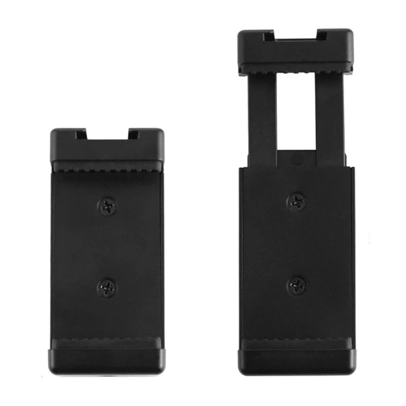 PULUZ PU448B Uchwyt smartfona do statywu, sprężynowy zacisk z gwintem 1/4 inch-20, pasuje do telefonów 55-85 mm, czarny ABS