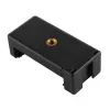 PULUZ PU448B Uchwyt smartfona do statywu, sprężynowy zacisk z gwintem 1/4 inch-20, pasuje do telefonów 55-85 mm, czarny ABS
