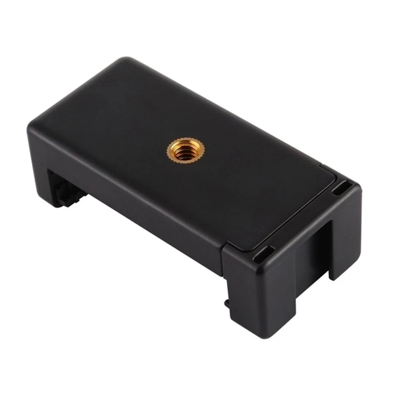PULUZ PU448B Uchwyt smartfona do statywu, sprężynowy zacisk z gwintem 1/4 inch-20, pasuje do telefonów 55-85 mm, czarny ABS