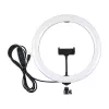 PULUZ PU656B 10-calowy pierścieniowy LED z uchwytem na telefon i statywem, 12W, 3000K-6500K, zasilany USB, do transmisji na żywo, TikTok, YouTube, makijażu, fotografii