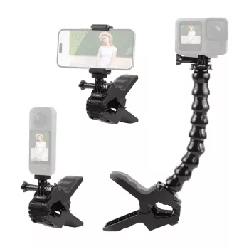 PULUZ PU740B Regulowany uchwyt do kamer sportowych z zaciskiem