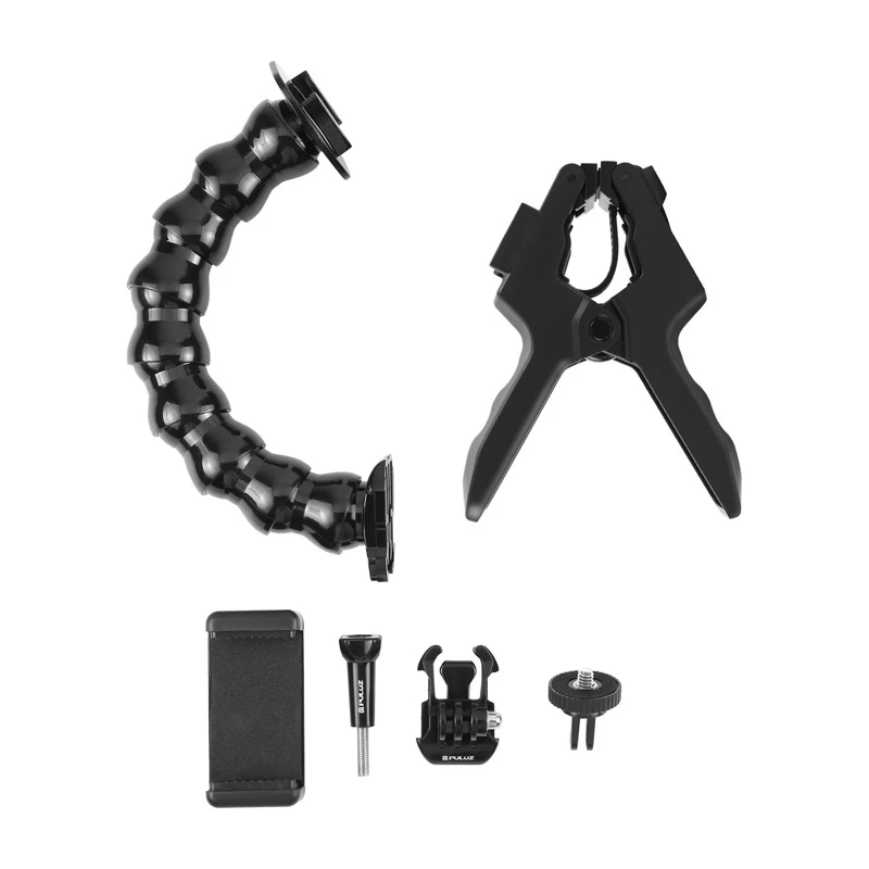 PULUZ PU740B Regulowany uchwyt do kamer sportowych z zaciskiem