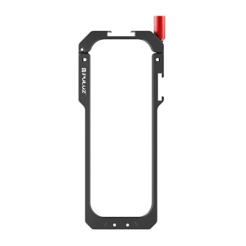 PULUZ PU759B Aluminiowa klatka ochronna ze stopu aluminium do kamery akcji Insta360 X5 z gwintami 1/4 cala-20 i mocowaniem cold shoe