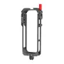 PULUZ PU759B Aluminiowa klatka ochronna ze stopu aluminium do kamery akcji Insta360 X5 z gwintami 1/4 cala-20 i mocowaniem cold shoe
