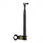 PULUZ PU817 Uchwyt do kierownicy roweru i motocykla | Śruba 1/4 cala, głowica kulowa 360°, zacisk 20-32 mm, do kamer sportowych i monopodów, czarny
