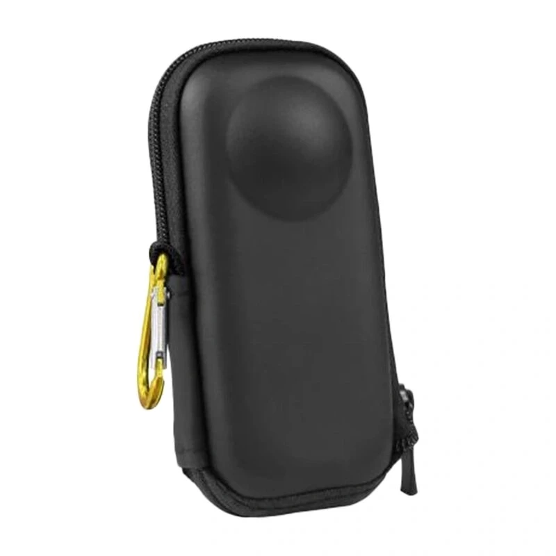 PULUZ PU984B Ochronne etui twarde do Insta360 X4 i X5 – Odporne na wstrząsy EVA z wkładką piankową, miękką wyściółką flanelową, kieszenią siatkową i uchwytem (czarny)
