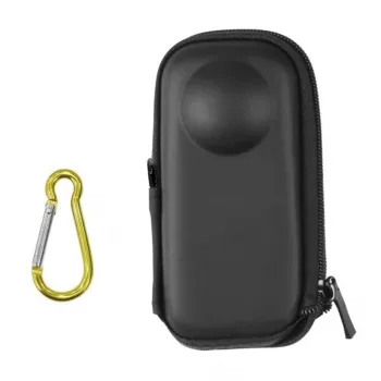 PULUZ PU984B Ochronne etui twarde do Insta360 X4 i X5 – Odporne na wstrząsy EVA z wkładką piankową, miękką wyściółką flanelową, kieszenią siatkową i uchwytem (czarny)