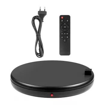 PULUZ Obrotowy stojak wystawowy z gniazdkiem elektrycznym 45 cm (czarny)