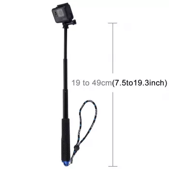 PULUZ Selfie Stick do kamer sportowych (DJI, GoPro, Insta360) - Czarny