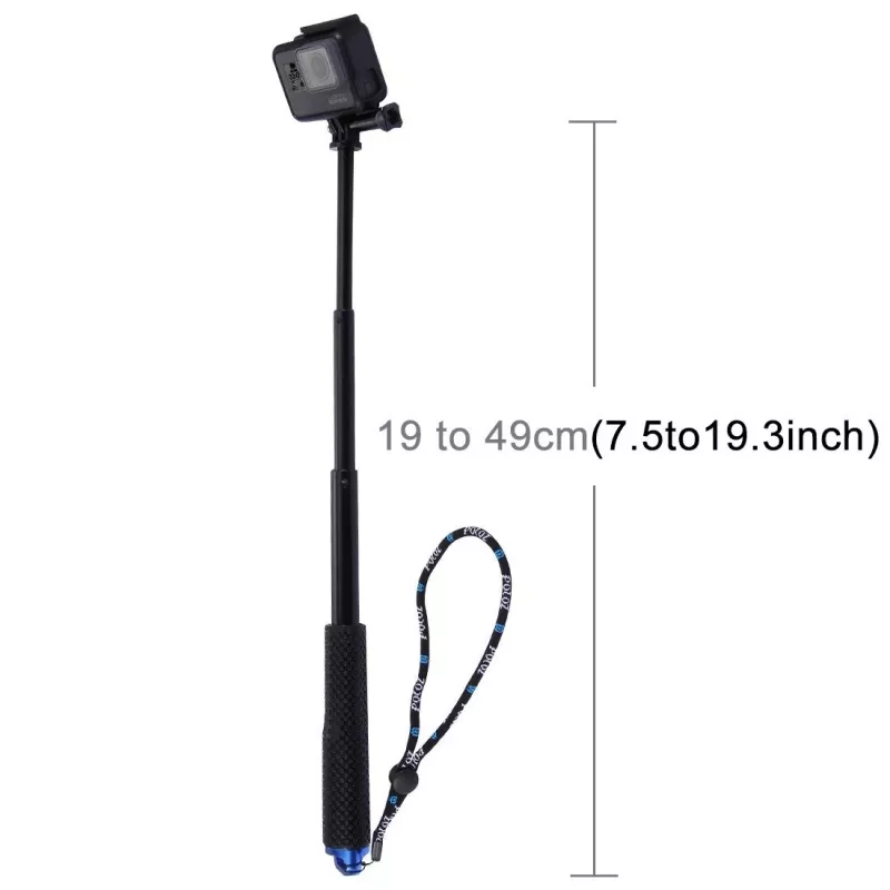 PULUZ Selfie Stick do kamer sportowych (DJI, GoPro, Insta360) - Czarny