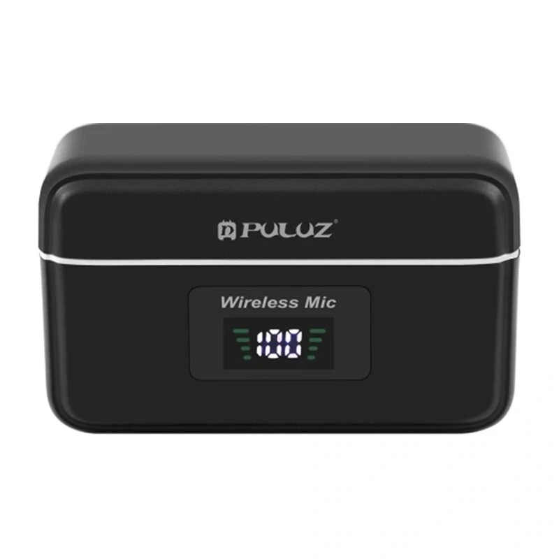 PULUZ SmartLink WS300 2,4 GHz Podwójny bezprzewodowy system mikrofonów krawatowych z redukcją szumów, zasięg 100 m, ładowanie USB-C