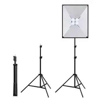 PULUZ Zestaw studyjny Softbox 50x70cm, Statyw, Żarówki LED 4 szt. PU5071EU