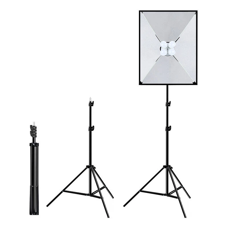PULUZ Zestaw studyjny Softbox 50x70cm, Statyw, Żarówki LED 4 szt. PU5071EU