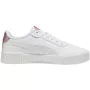PUMA Carina 2.0 GirlPower Damskie Sneakersy - Puma White-Puma Black-Pink - UK 4.5 / EU 37.5