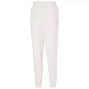 PUMA ESS+ Embroidery Spodnie damskie z wysokim stanem, kremowe, rozmiar L
