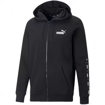PUMA ESS+ Tape Bluza z Kapturem Zapinana na Zamek FL Puma Black