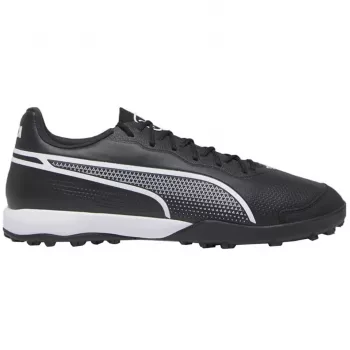 PUMA King Pro TT Męskie buty piłkarskie na sztuczną trawę, czarno-biało-złote, rozmiar 44 EU