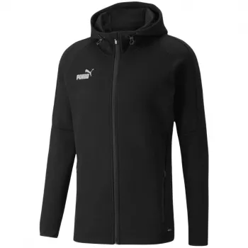 PUMA teamFINAL Casuals Męska bluza z kapturem Czarna 657383 03