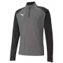 PUMA teamLIGA 1/4 Męska Bluza Zapinana na Zamek Szaro-Czarna