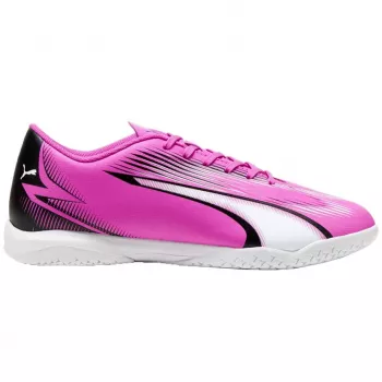 PUMA Ultra Play IT halówki do piłki nożnej - Puma Black / Puma White / Ultra Orange - rozmiar męski 44 (UK 9.5, US 10.5)