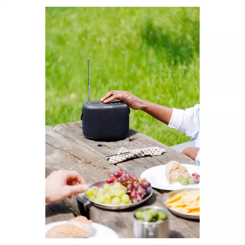 PURE ACOUSTICS Pure Woodland Przenośny głośnik Bluetooth – 10W, wodoodporny, radio FM/DAB+, czarny (253344)
