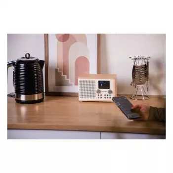 Pure Classic H4 DAB/DAB+/FM Digital Radio with Bluetooth, Cotton White/Oak