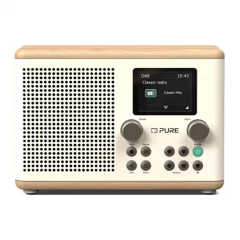 Pure Classic H4 DAB/DAB+/FM Digital Radio with Bluetooth, Cotton White/Oak